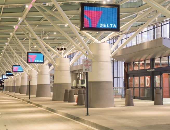 Delta wing of Maynard Jackson International Terminal